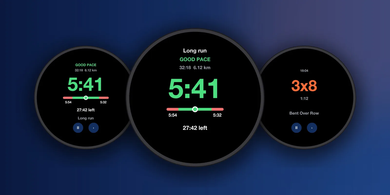 GoMotion on the watch — long run with pace guidance