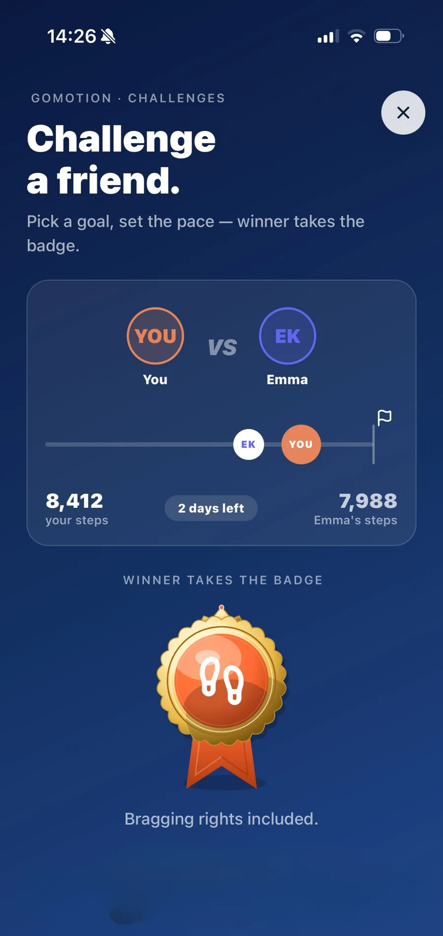 Challenge a friend